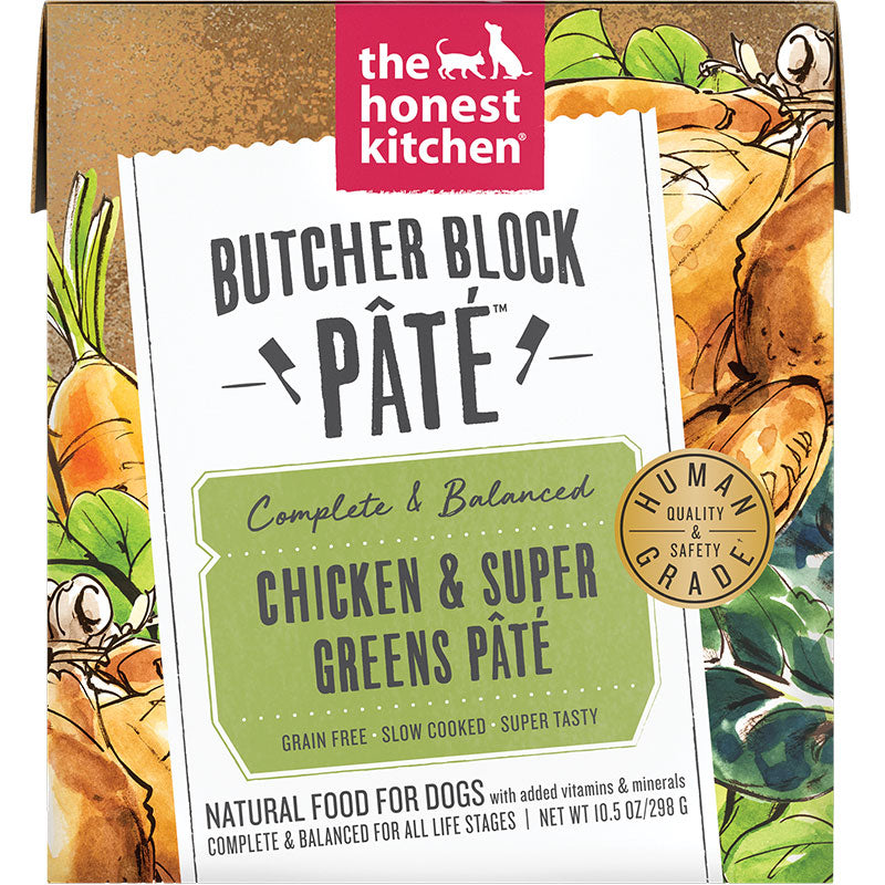 Honest Kitchen Dog Butcher Block Pate Chicken And Super Grains 10.5 oz. 6 ct