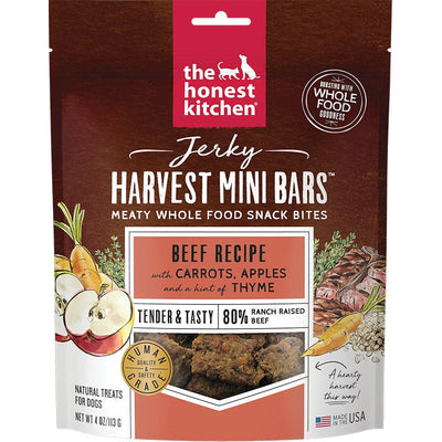Honest Kitchen Dog Beef Jerky Harvest Bars Mini 4 oz