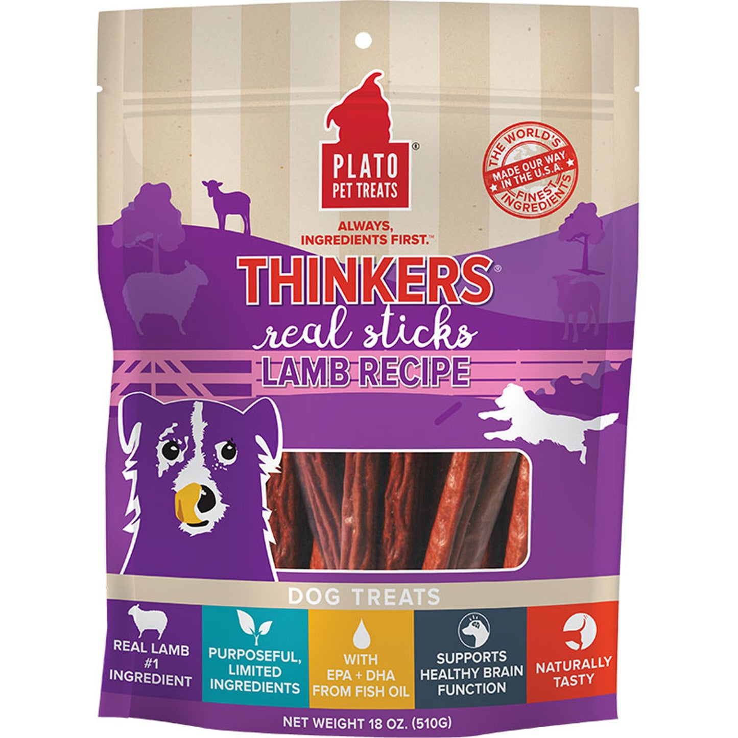 Plato Dog Thinkers Lamb, 18 oz