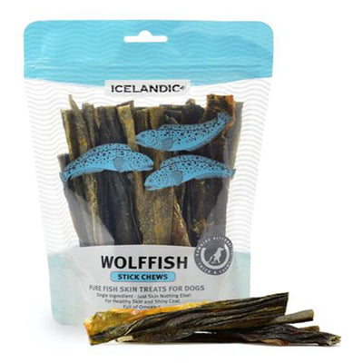 Icelandic+ Wolffish Skin Sticks - Tough Omega-3, 4 oz