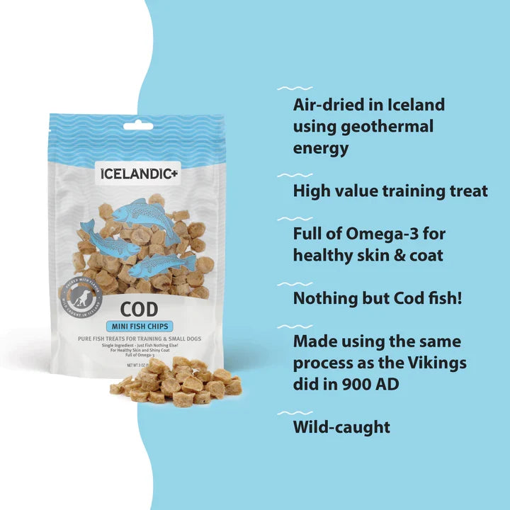 Icelandic Dog Cod Chips Mini 2.5 oz