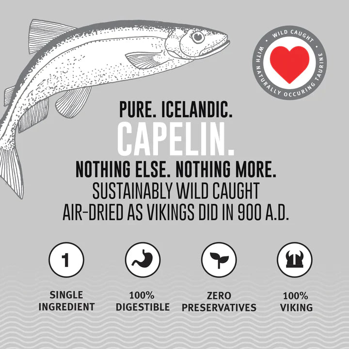 Icelandic Dog Capelin Whole Fish Bulk 12 oz - 8 Per Box, view 6