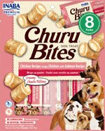 Inaba Dog Churu Bites Chicken Salmon Wraps 6Ct/3.36Oz - Pets Perfect