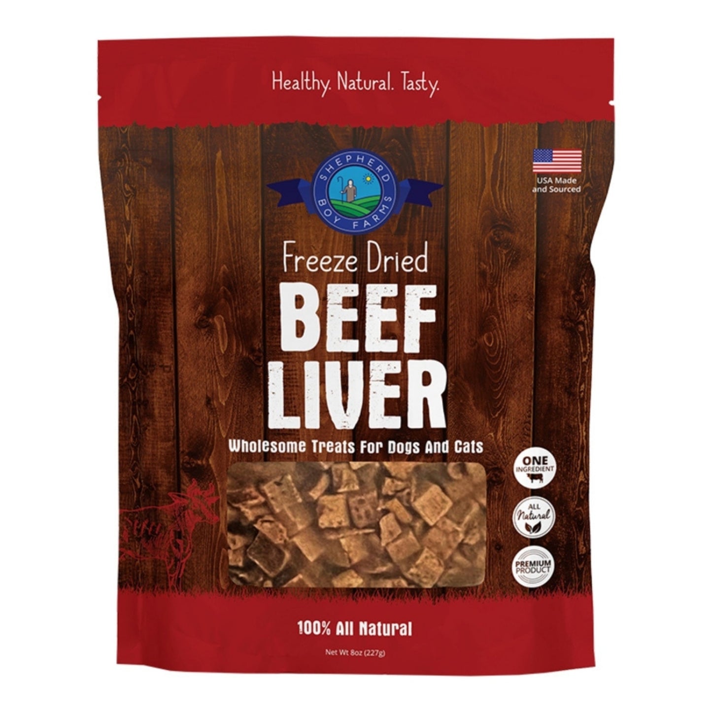 Shepherd Boy Farms Dog & Cat Freeze-Dried Beef Liver, 8 oz