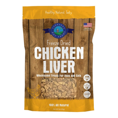 Shepherd Boy Farms Dog & Cat Freeze-Dried Chicken Liver 3oz.