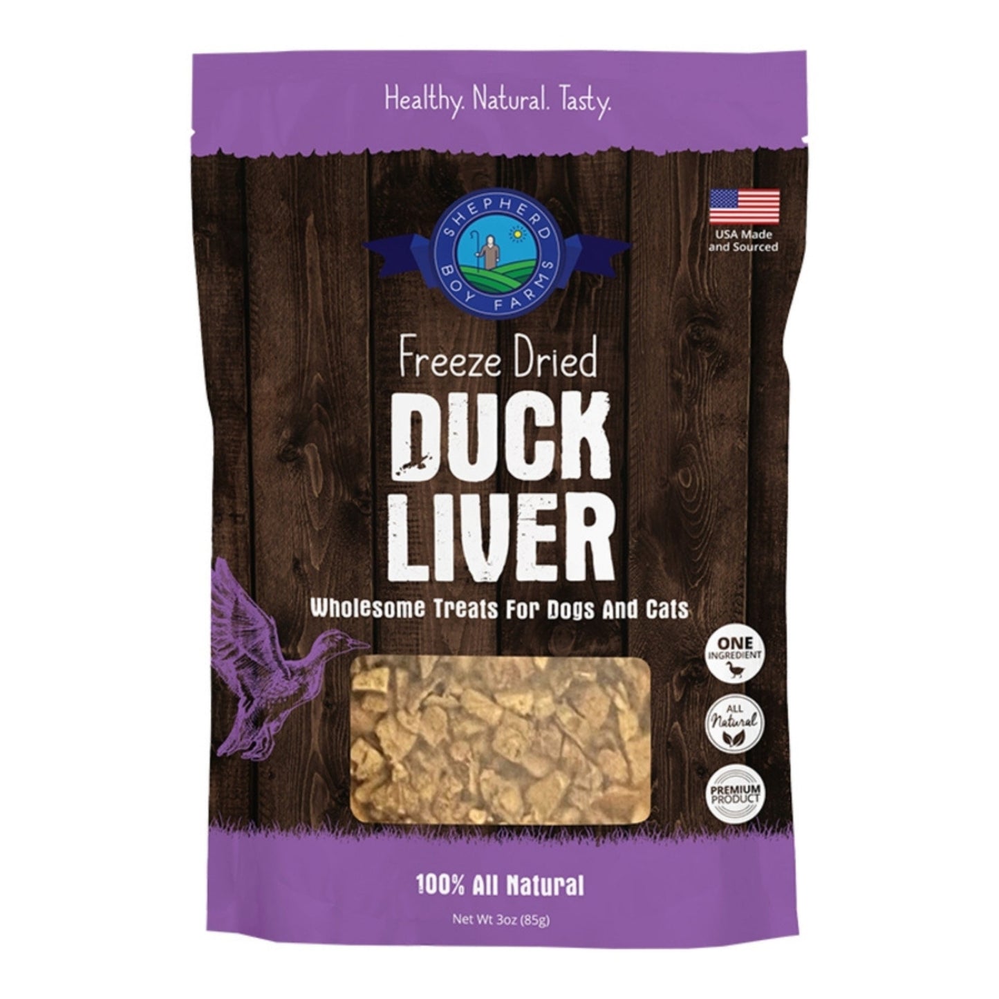 Shepherd Boy Farms Dog & Cat Freeze-Dried Duck Liver 3 oz