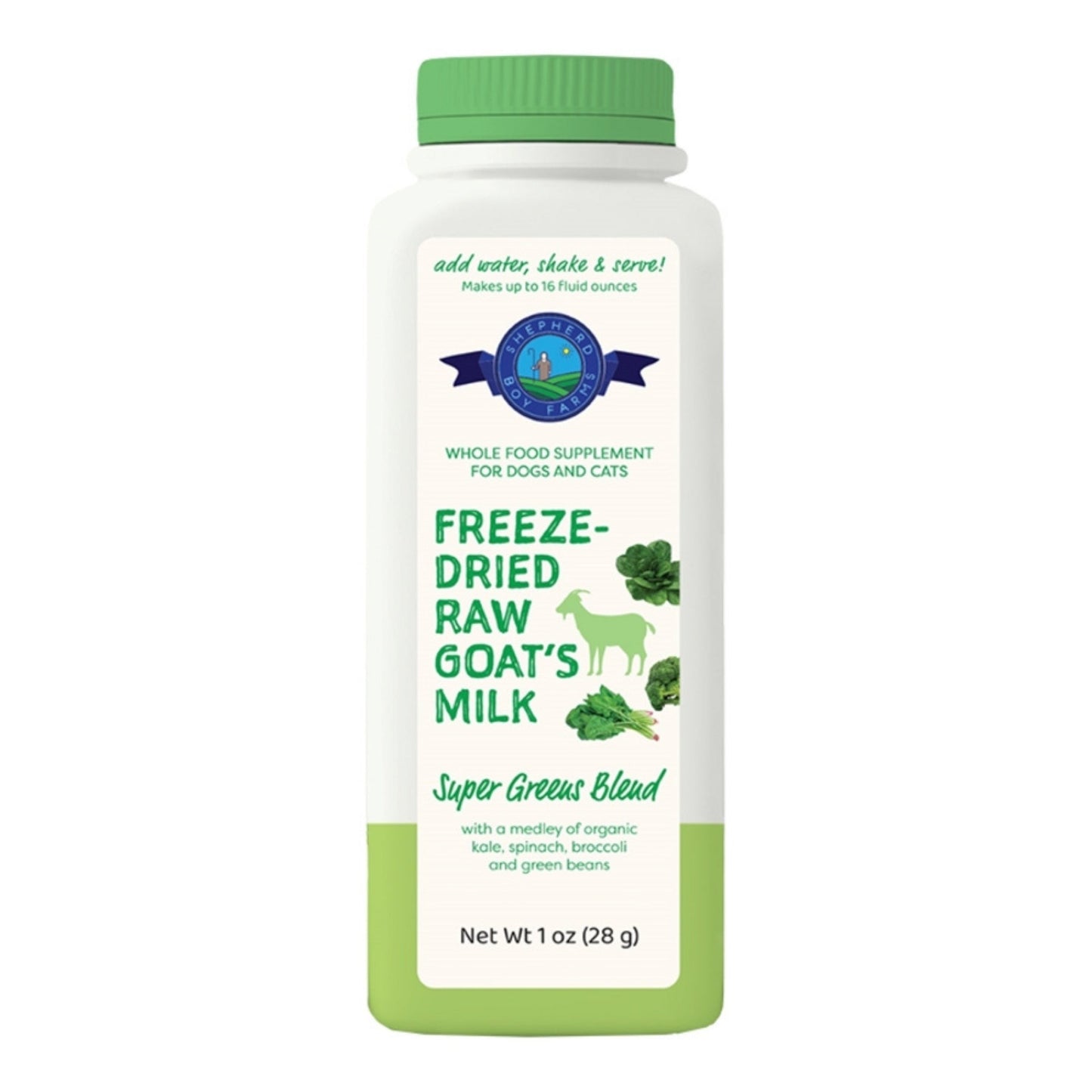 Shepherd Boy Farms Dog & Cat FD Raw Goat Milk Super Green 16 oz
