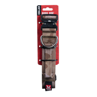 Boss Dog Tactical Adjustable Dog Collar Tan Camo, 1ea/XLarge, 20-28 in Default Title
