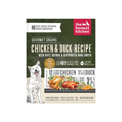 Honest Kitchen Dog Gourmet Grain Chicken And Duck 10 lb. Box