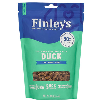Finleys Dog Soft Dog Chew Training Bites Duck, 16 oz