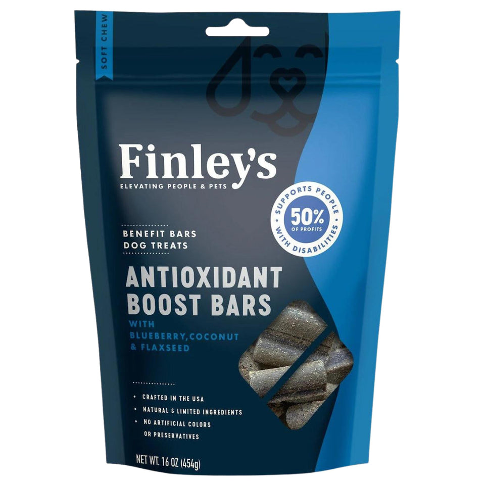 Finleys Dog Soft Dog Chew Benefit Bars Antioxidant Boost 16 oz