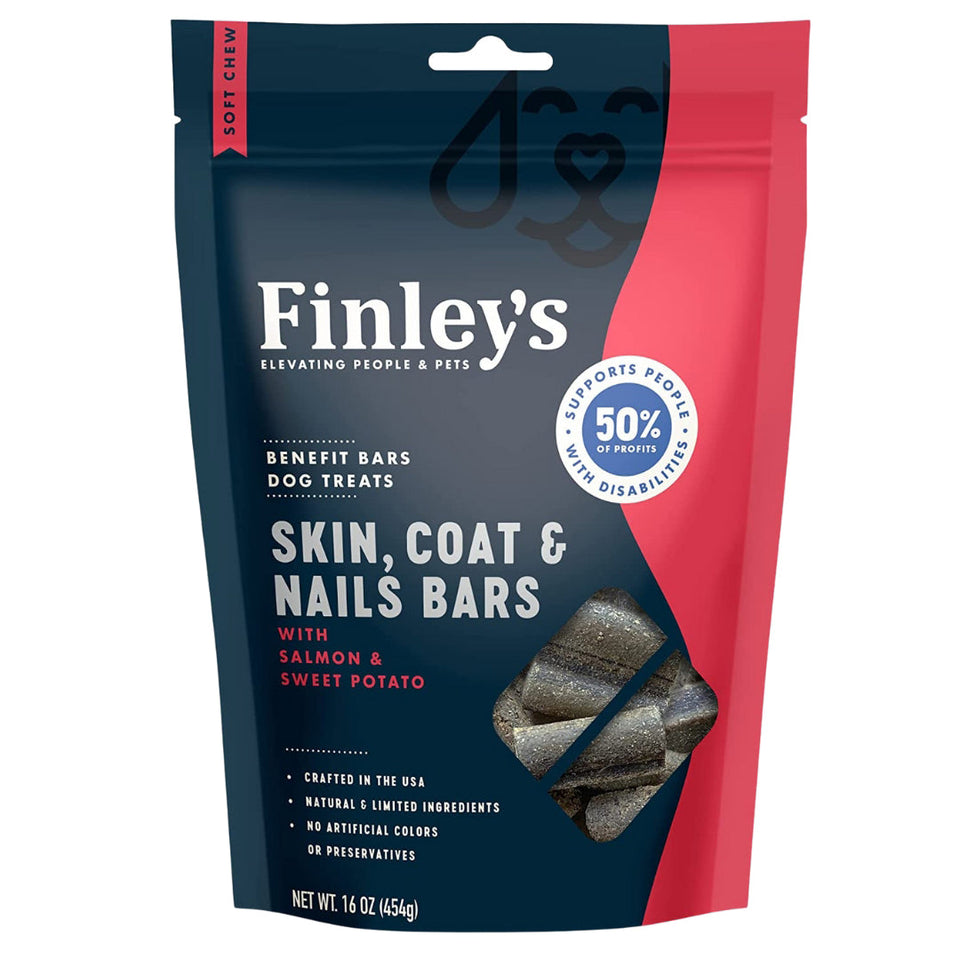 Finleys Dog Soft Dog Chew Benefit Bars Skin, Coat, Nail 16 oz