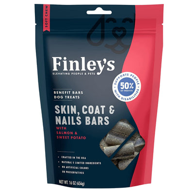 Finleys Dog Soft Dog Chew Benefit Bars Skin, Coat, Nail 16 oz