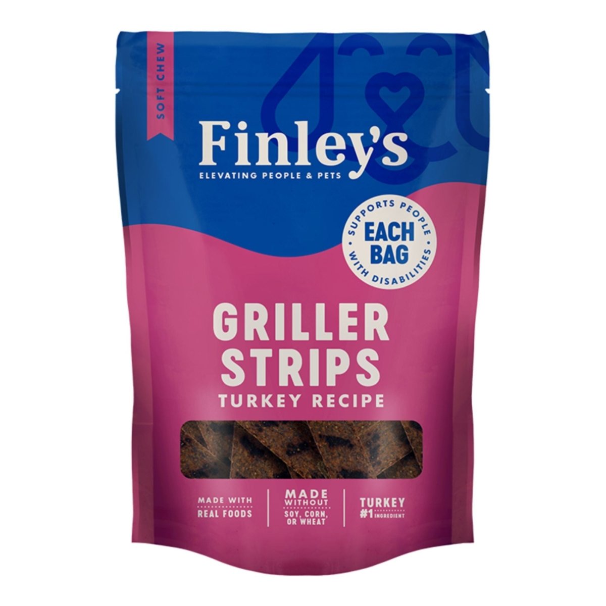 Finley's Dog Griller Strips Turkey 6oz. - Pets Perfect