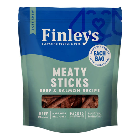 Finley's Dog Meaty Sticks Beef & Salmon 12oz.