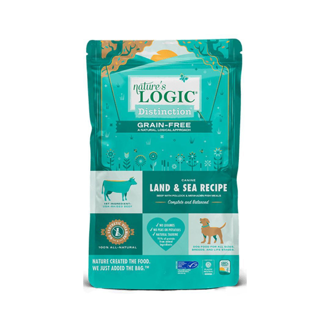 Nature's Logic Distinction Grain-Free Land Sea Dog Food, 4.4 lb