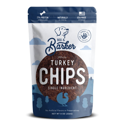 Beg & Barker Whole Turkey Chips Dog Treats 8 oz