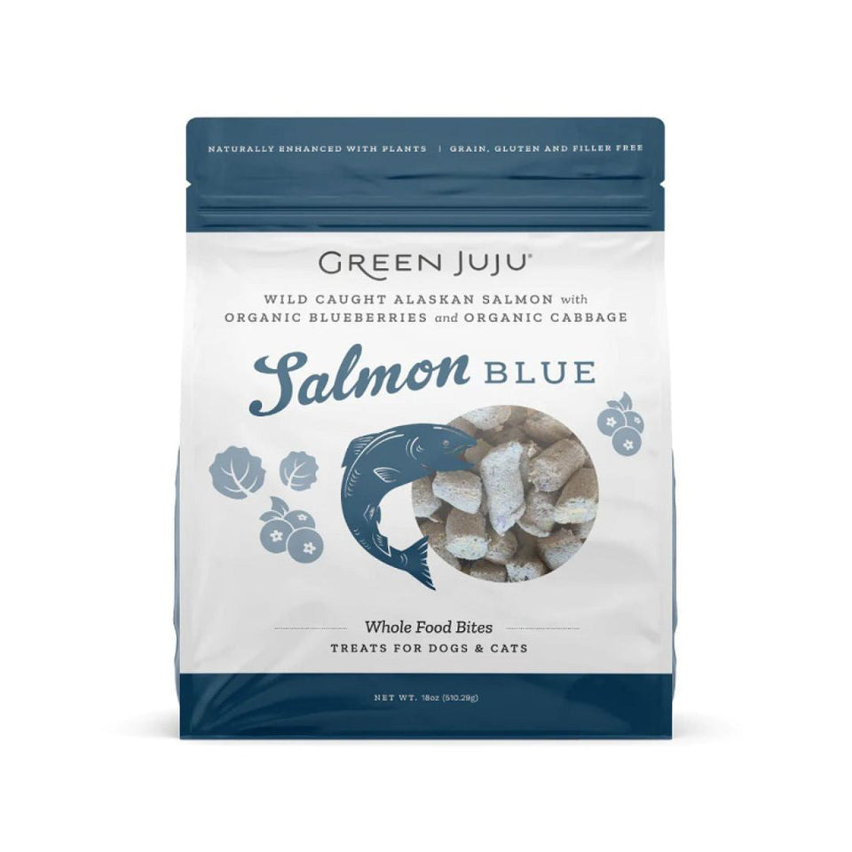 Green Juju Dog Freeze Dried Topper Salmon, Blue, 18 oz - Dog Food Freeze Dried
