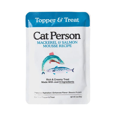 Cat Person Cat Mousse GF Wet Cat Food Topper, Mackerel and Salmon