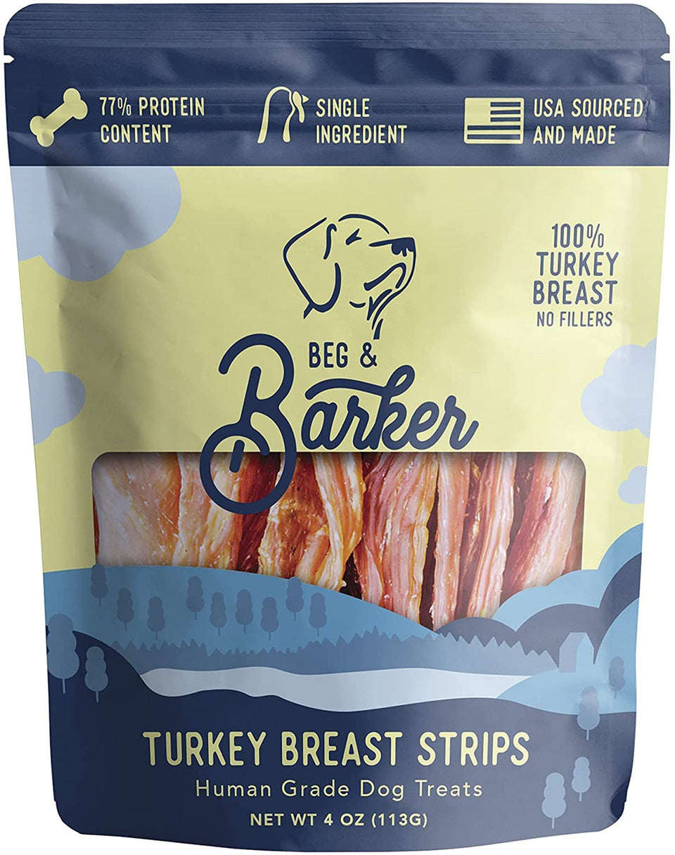 Beg & Barker Turkey Breast Strip Dog Treats 4 oz