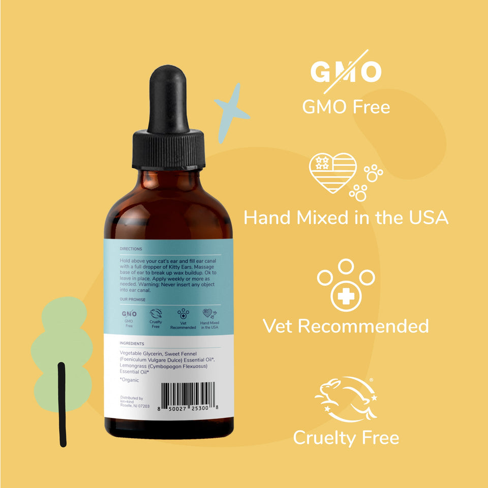 Kin+Kind Natural Kitty Ear Cleaner 4 oz