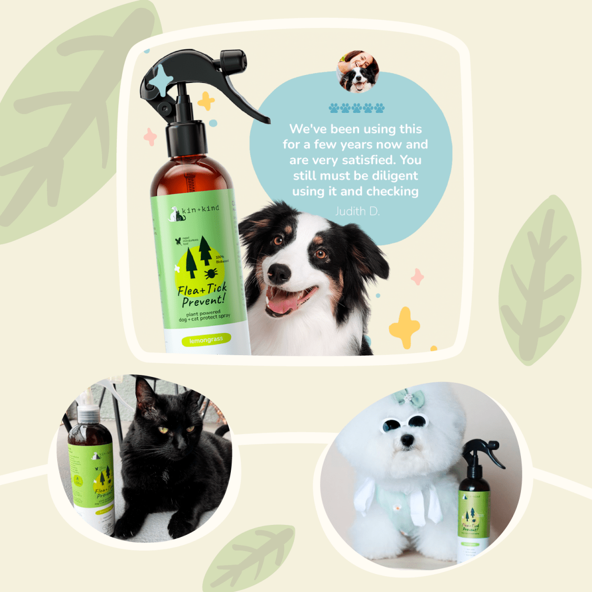Kin+Kid Flea/Tick Lemongrass Protect Spray 12oz. - Pets Perfect
