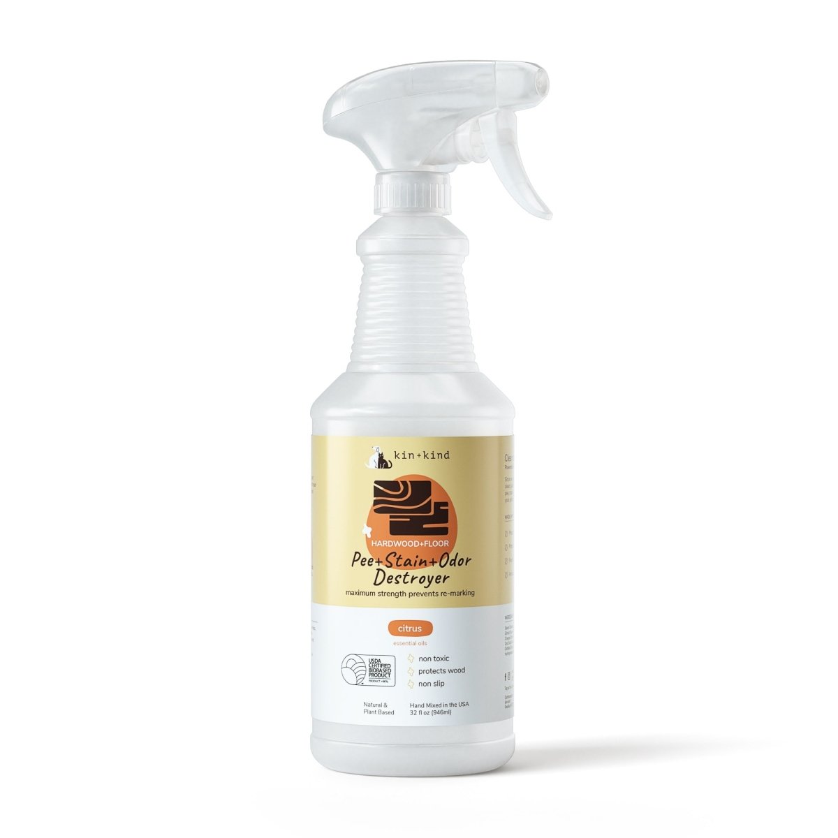 Kin+Kid Pee & Stain Odor Destroyer Hardwood Floor Citrus - Pets Perfect