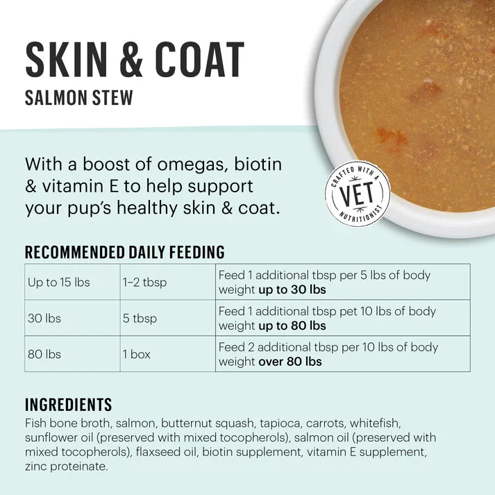 The Honest Kitchen Dog Grain-Free Pour Over Skin & Coat Salmon, 5.5 oz each, Case of 12