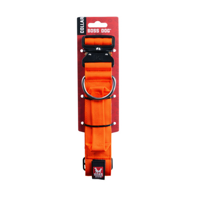 Boss Dog Tactical Adjustable Dog Collar Hunter Orange, 1ea/Large, 17-22 in Default Title