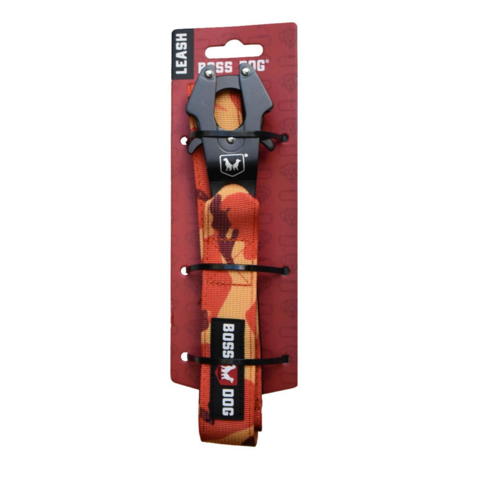 Boss Dog Tactical Dog Leash Orange Camo, 1ea/4 ft Default Title