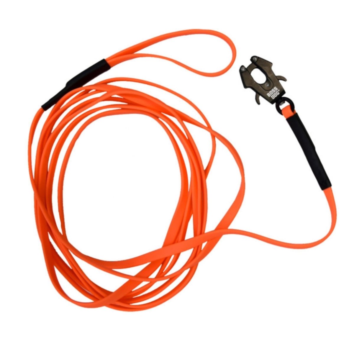Boss Dog Tactical TPU Long Tracking Leash – Hunter Orange, 20 ft - Pets Perfect