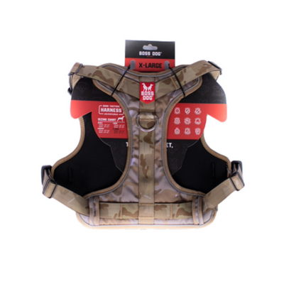 Boss Dog Tactical Dog Harness Tan Camo, 1ea/XLarge Default Title