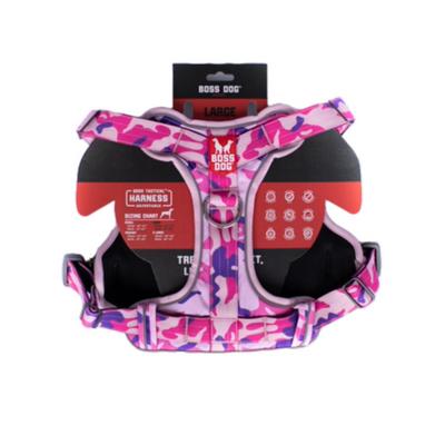 Boss Dog Tactical Dog Harness Pink Camo, 1ea/Large Default Title