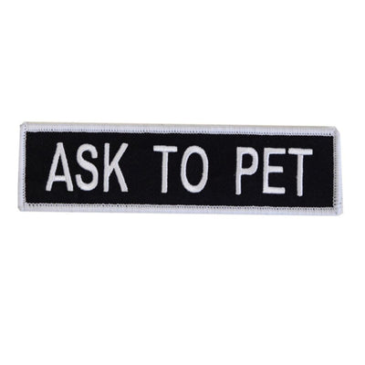 Boss Dog Tactical Dog Harness Patch Ask to Pet, Large