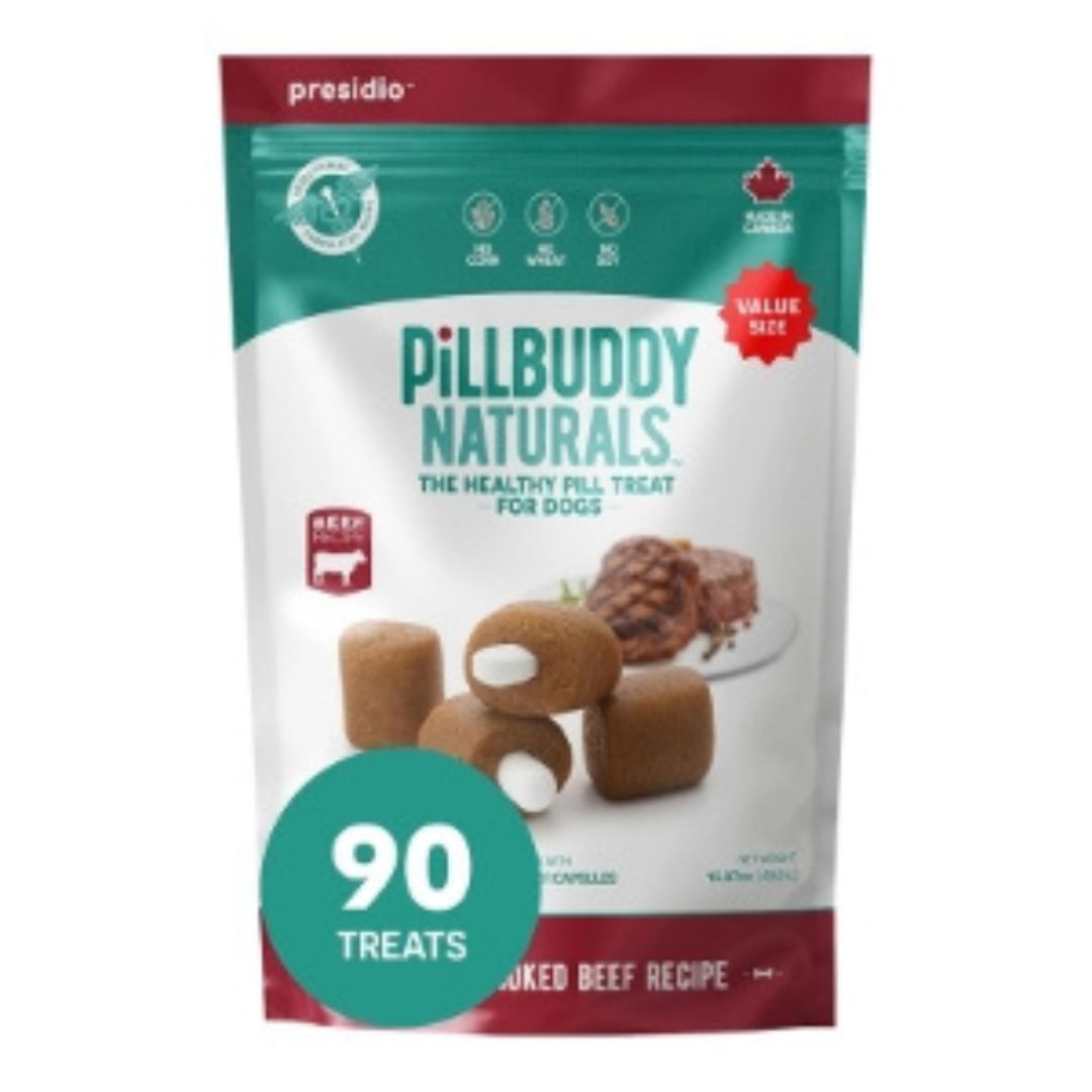 Presidio Dog Pill Buddy Natural Beef 90 ct