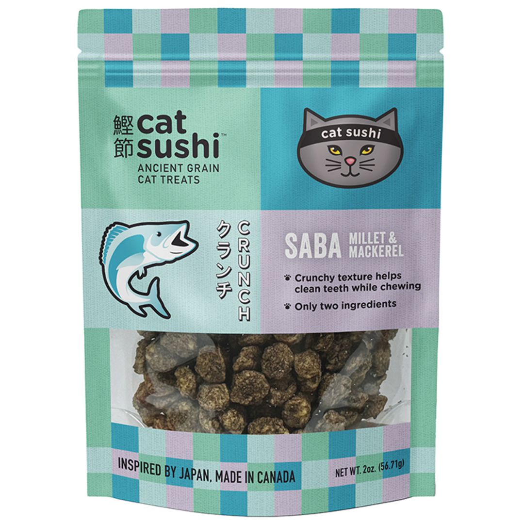 Earthly Cat Grain Free Sushi Crunch Saba And Mackerel Puffs 2Oz - Pets Perfect