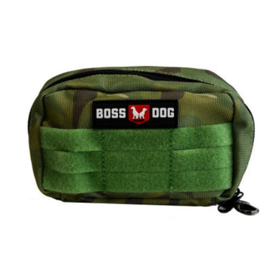 Boss Dog Tactical Molle Dog Harness Bag Green Camo Small