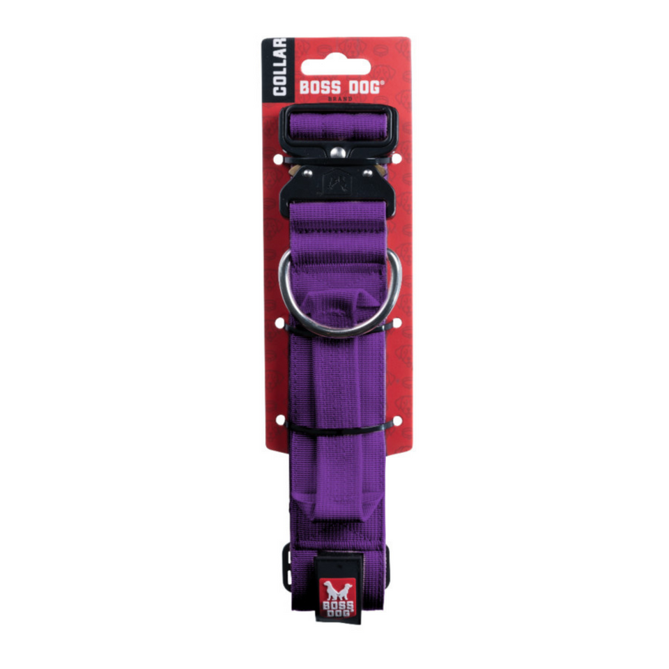 Boss Dog Tactical Adjustable Dog Collar Purple, 1ea/Small, 13-16 in Default Title