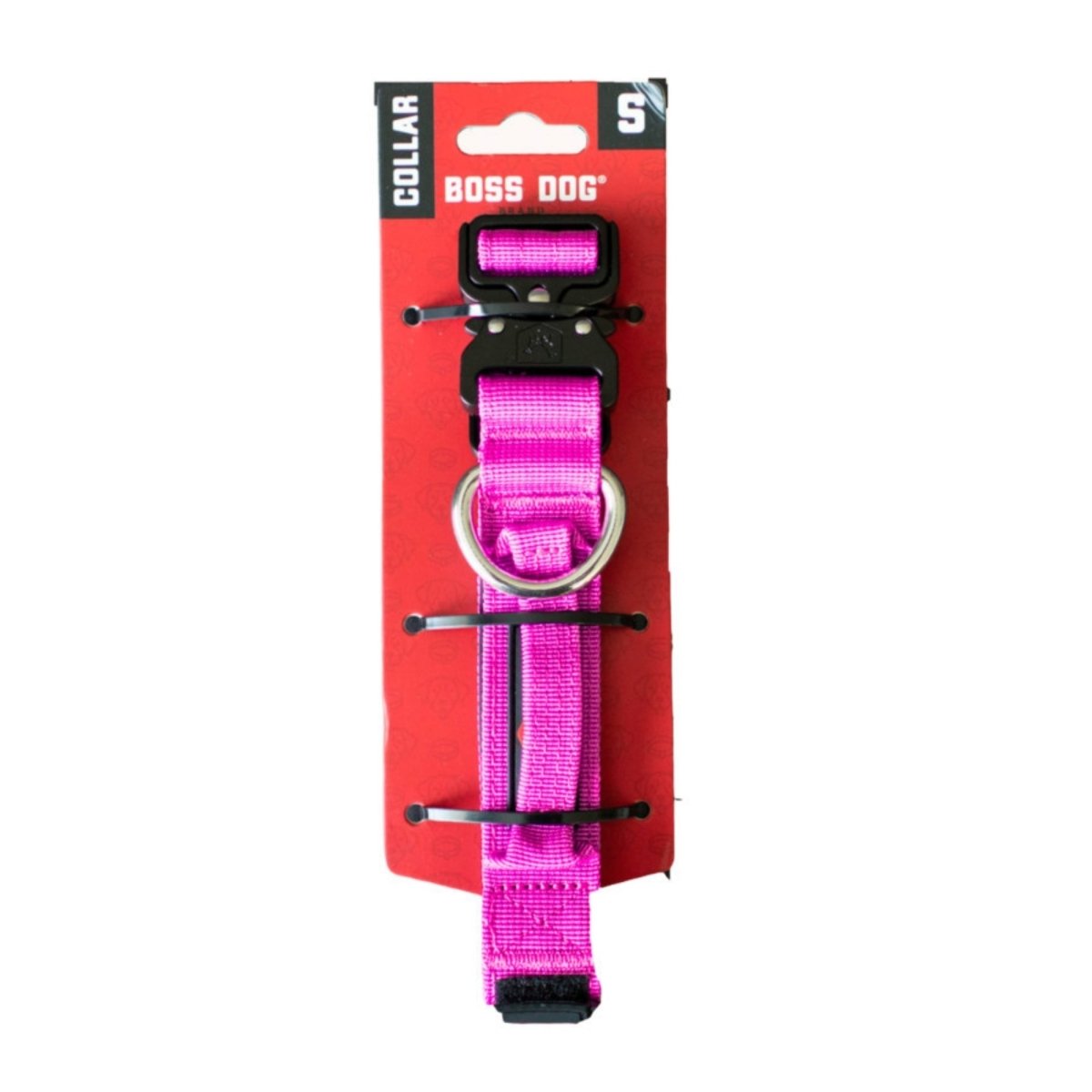 Boss Dog Tactical Adjustable Dog Collar Hot Pink, 1ea/SM - Pets Perfect