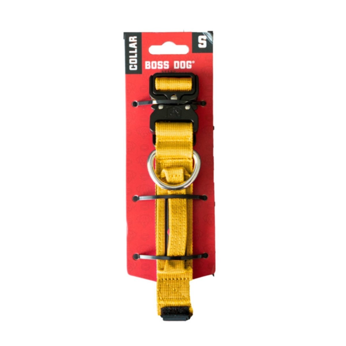 Boss Dog Tactical Adjustable Dog Collar Yellow, 1ea/SM - Pets Perfect