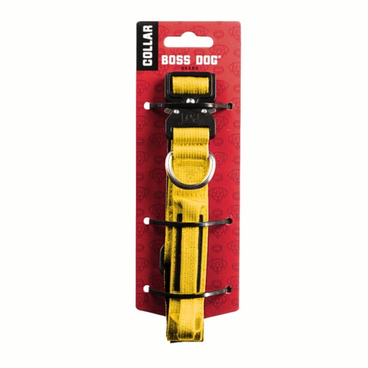 Boss Dog Tactical Adjustable Dog Collar Yellow, 1ea/LG - Pets Perfect