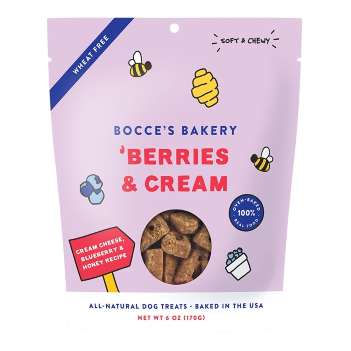 Bocce's Bakery Dog Berries Cream 6oz. - Pets Perfect