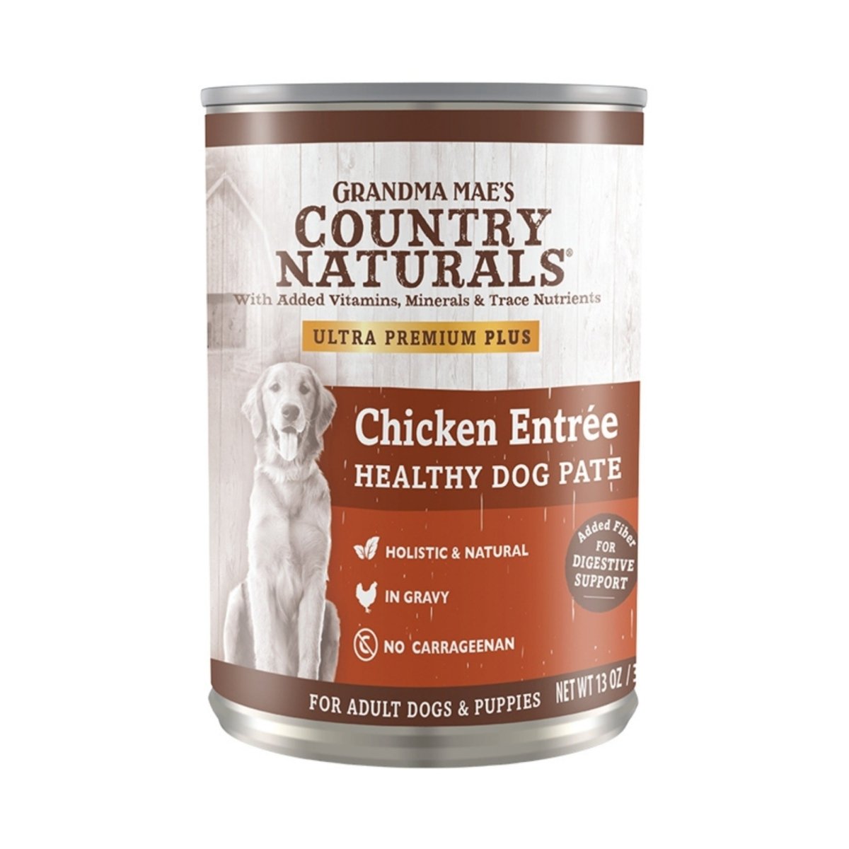 Grandma Mae's Country Naturals Healthy Dog Pate Wet Dog Food Chicken Entrée 13oz - Pets Perfect