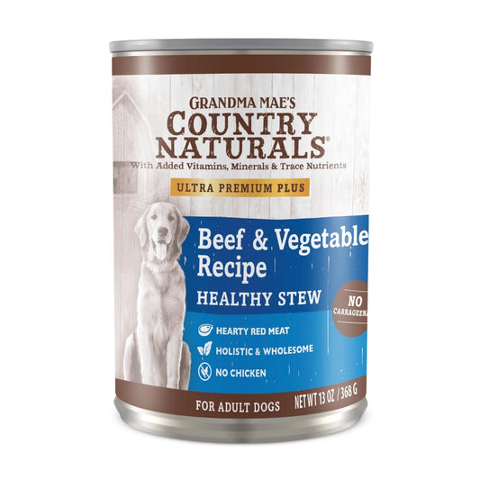 Grandma Mae's Country Naturals Healthy Stew Wet Dog Food Beef & Vegetable 13oz