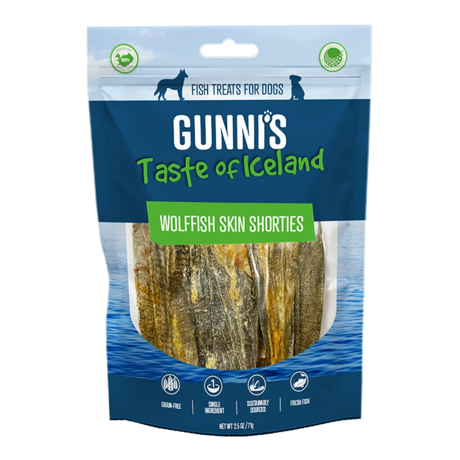 Gunnis Dog Wolf Fish Skin Shorites, 2.5 oz
