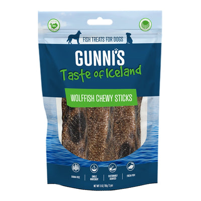Gunnis Dog Chewy Sticks Wolf Fish 3 ct