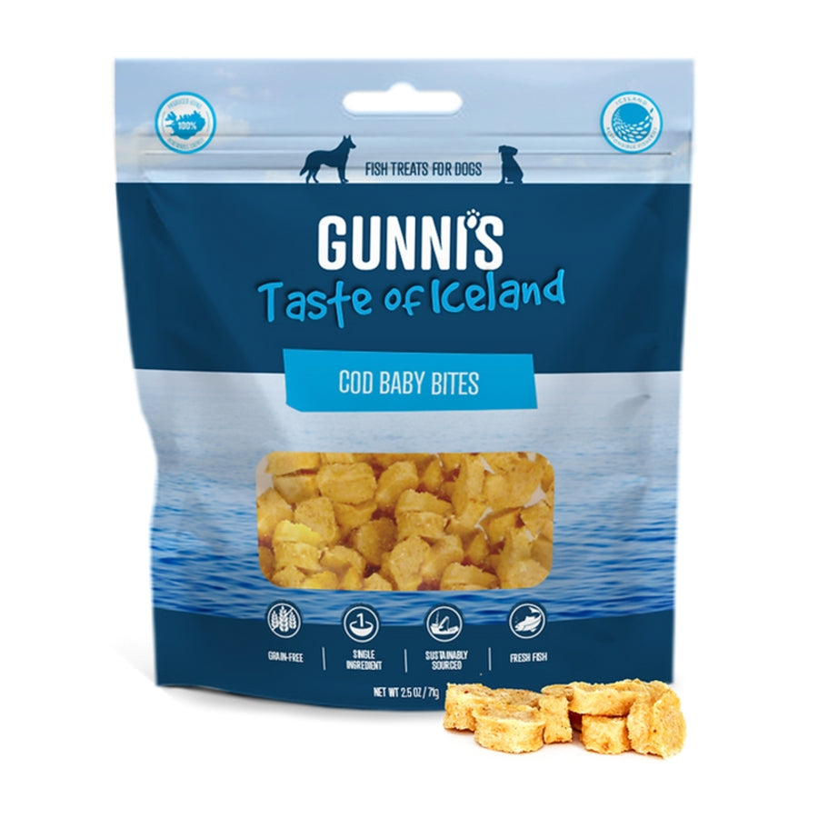 Gunnis Dog Baby Bites Cod, 2.5 oz