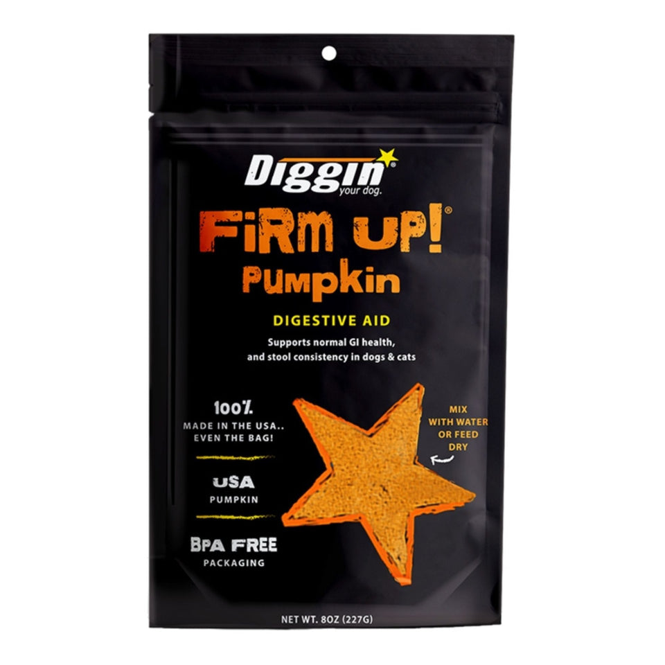 Diggin Your Dog Dog & Cat Firm Up! Pumpkin Digestive Aid 8oz.