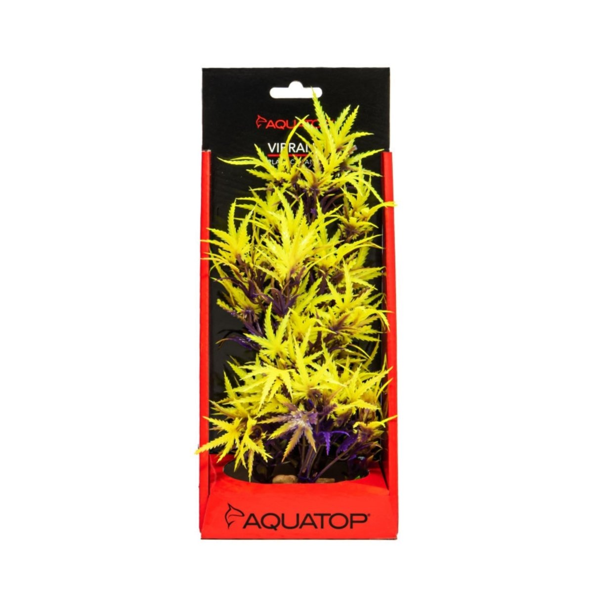 Aquatop Vibrant Fluorescent Cannabis Plant Olive 10in - Pets Perfect