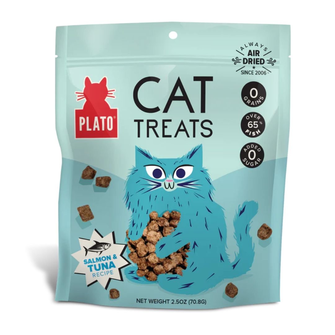 Plato Cat Grain Free Air Dried Treat Tuna Salmon 2.5Oz - Pets Perfect